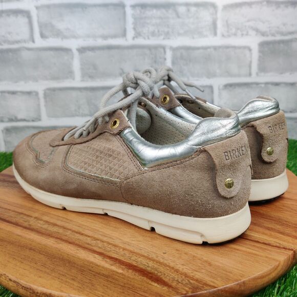 Birkenstock Women's Athletic Shoes in Taupe and Silver. Never worn by me. - Picture 4 of 11